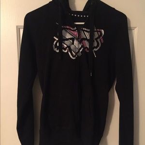 Fox zip up hoodie-sparkly